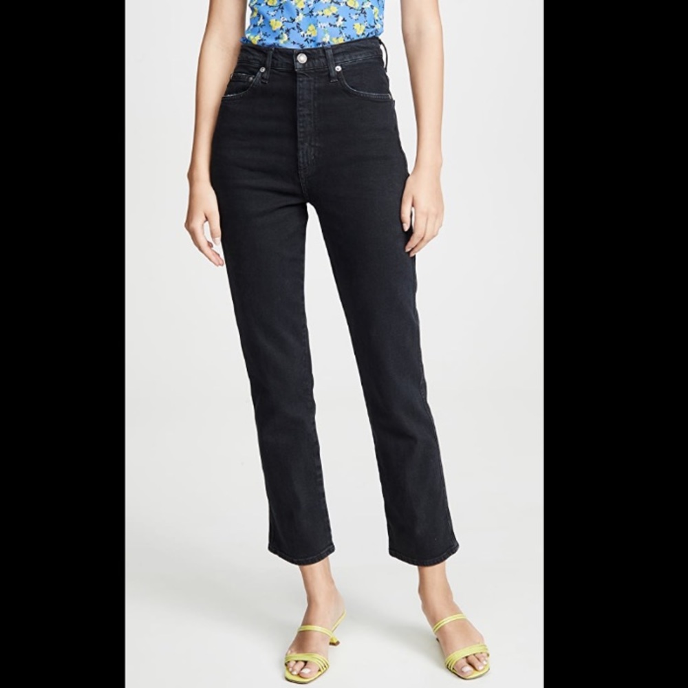 AGOLDE Pinch Waist High Rise Kick Jeans in Realm